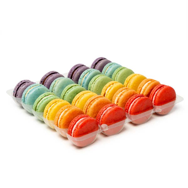 Mademoiselle Macaron - Wholesale Cookie - Rainbow Macaron Tray (24 macarons)0