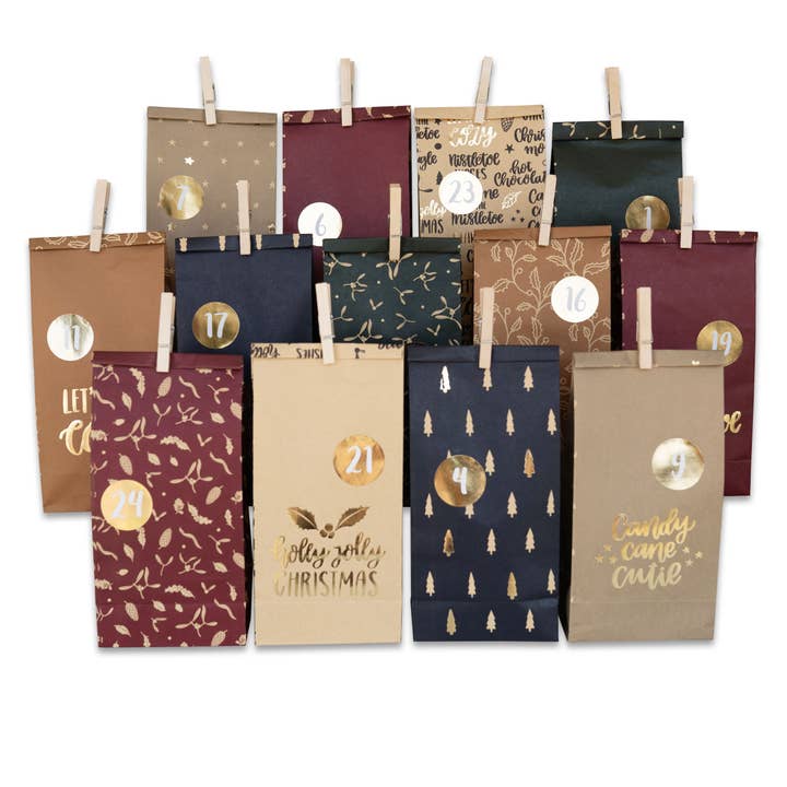 Adventskalender PN3 Christmas patterns für den Großhandel von Papierdrachen