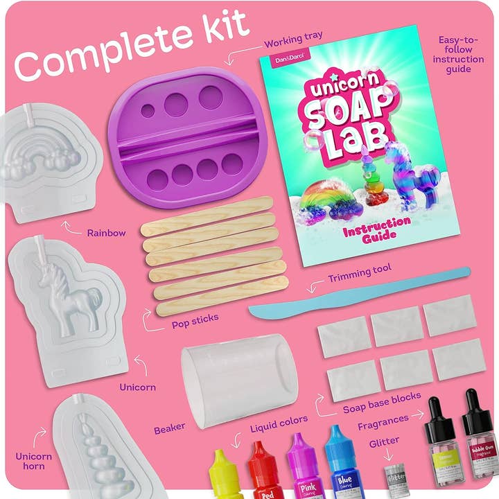 Dan&Darci - Wholesale DIY Craft Kit - Kids - Unicorn Soap Making Kit Make Your Own Soap Kits1