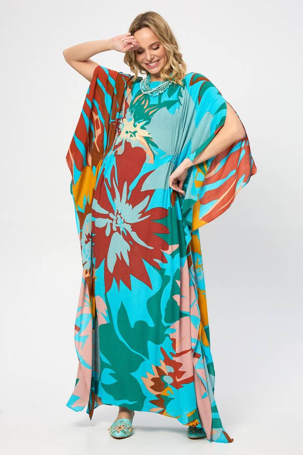 SAACHI - Wholesale Kaftan - Women's - Polychromatic Flowery Kaftan21