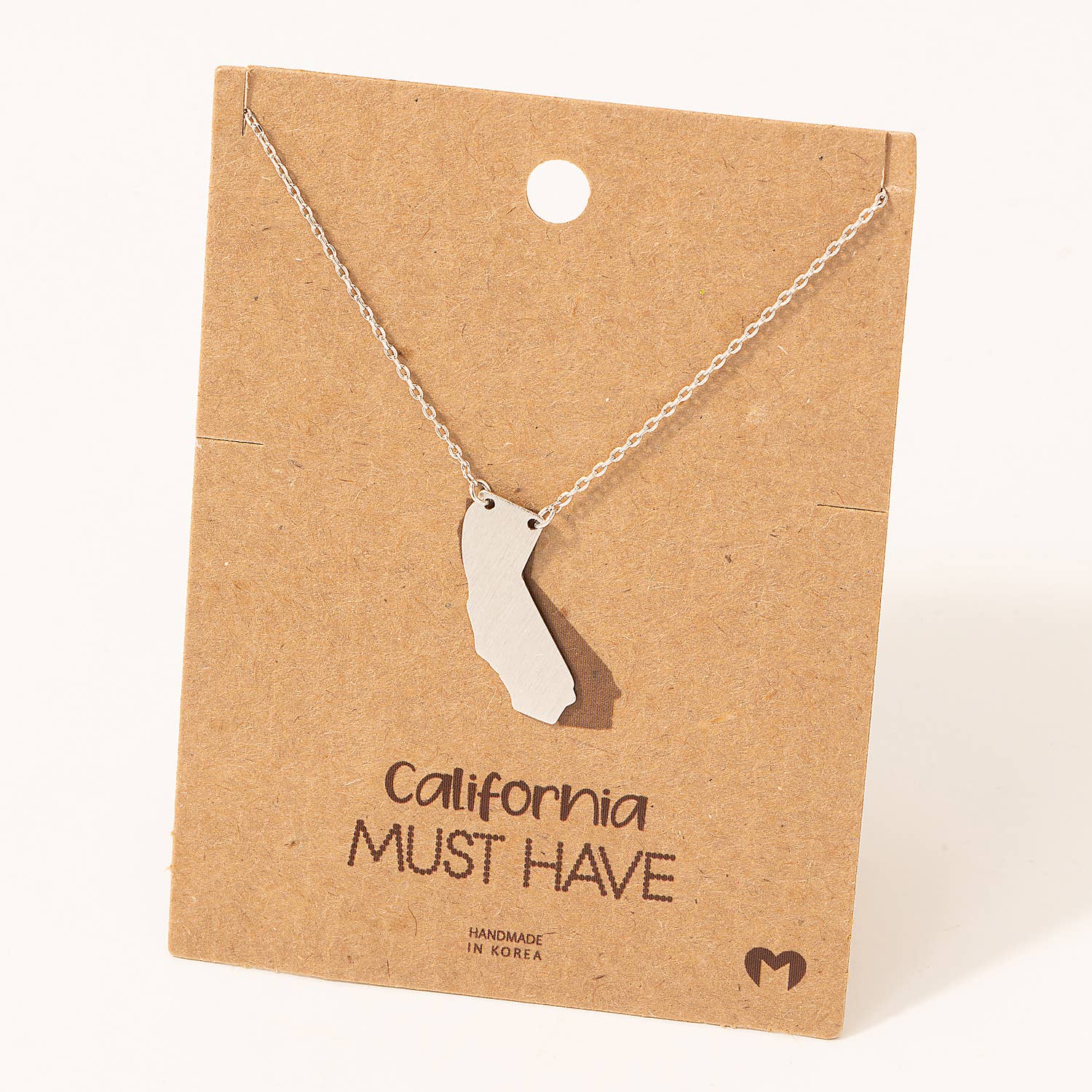 Fame Accessories - Wholesale Pendant/Charm Necklace - Gold Dipped California State Pendant Necklace3