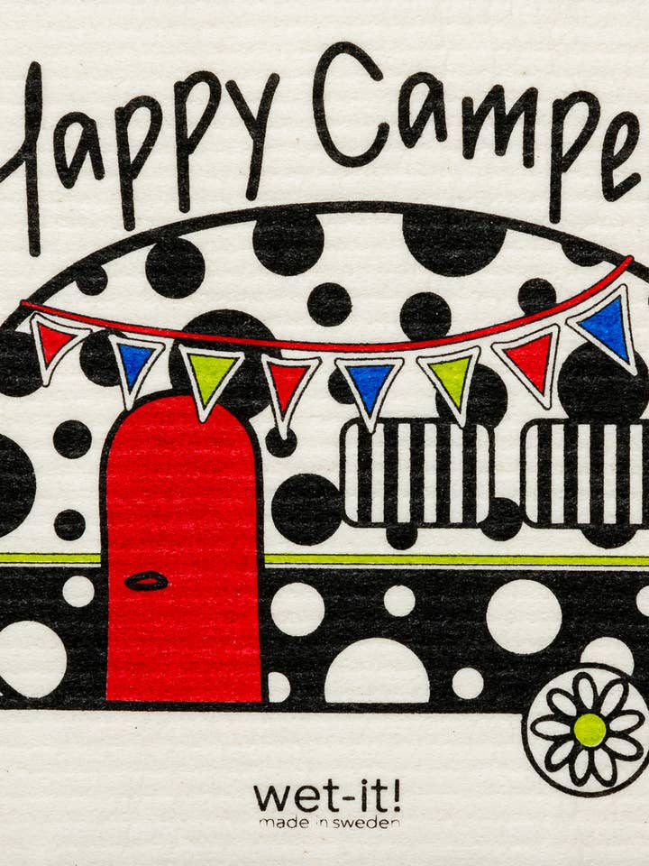 Happy Camper Tissu suédois pour la vente par Wet-it!