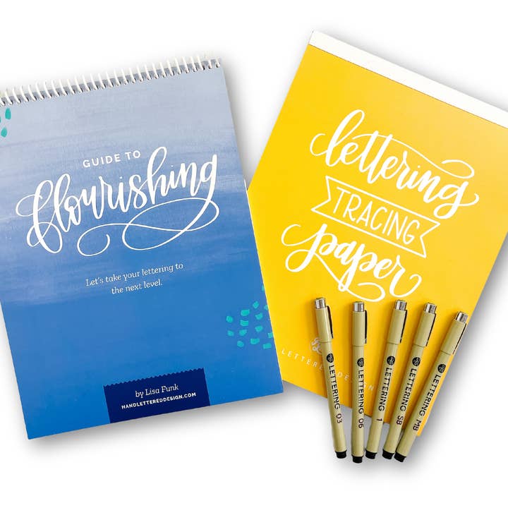 Hand Lettered Design - Wholesale DIY Craft Kit - Guide to Flourishing Kit1