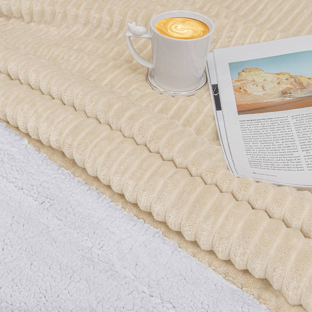 Pavilia - Vente Plaids - Plaid Sherpa côtelé39