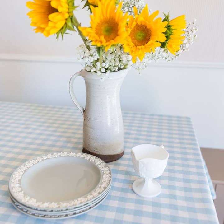 Galley and Fen - Wholesale Tablecloth - Blue Ruffled Gingham Tablecloth4