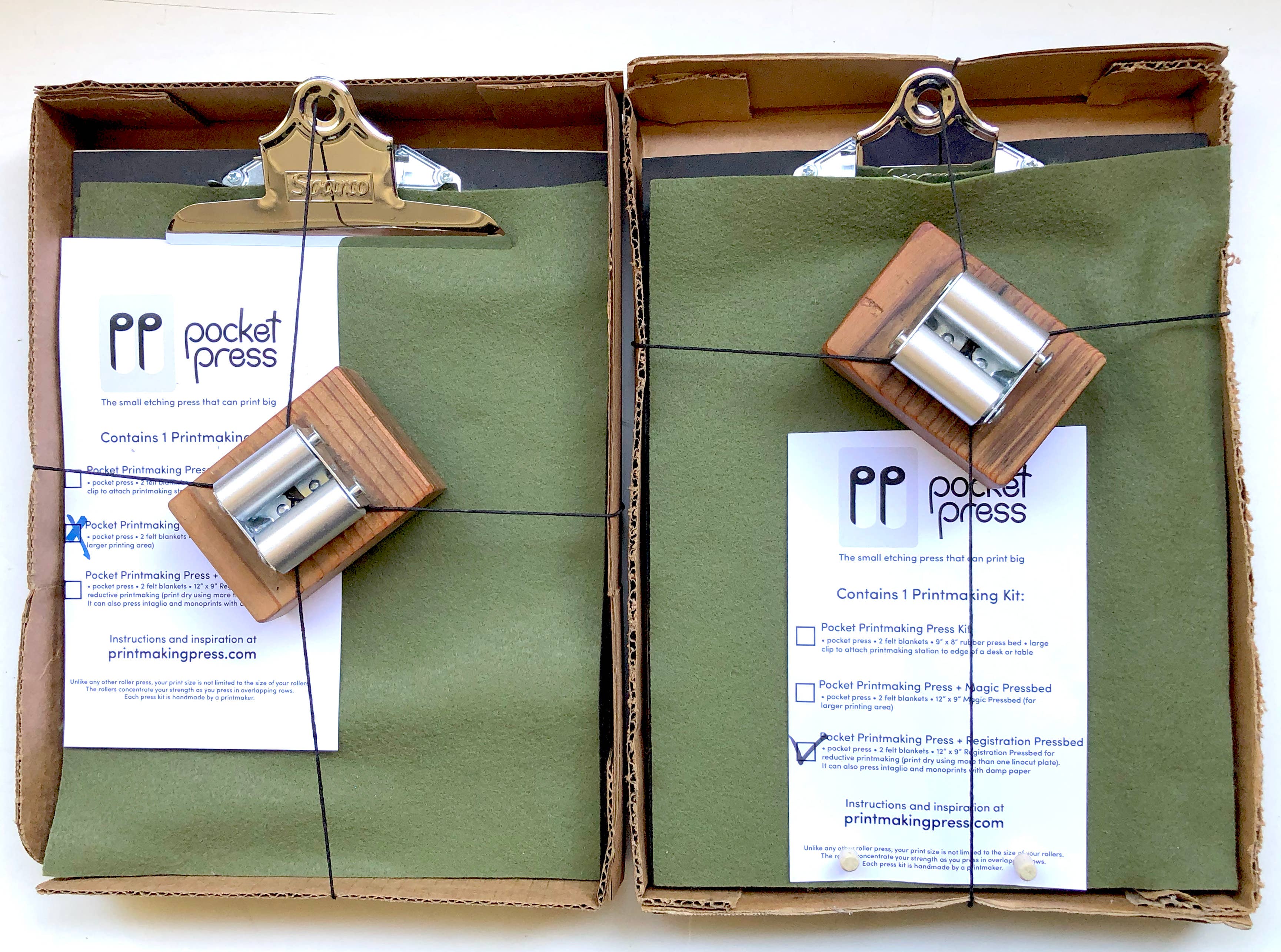 Pocket Press - Wholesale DIY Craft Kit - Pocket Printmaking Press + Magic Pressbed4