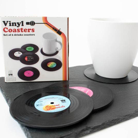 Gift Republic - Wholesale Coasters - Retro Vinyl Coasters0