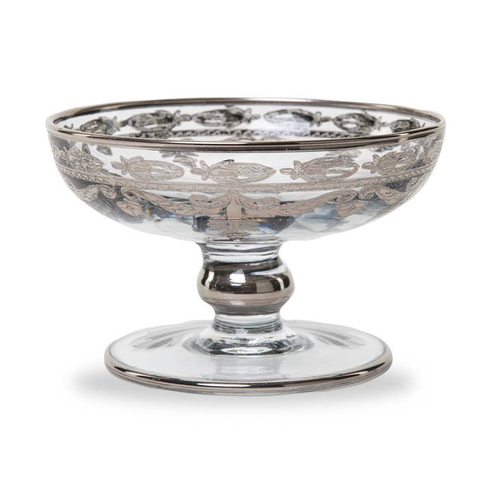 Plato para compota/jabón Vetro Platinum para venta al por mayor de Arte Italica & Crown Linen Designs