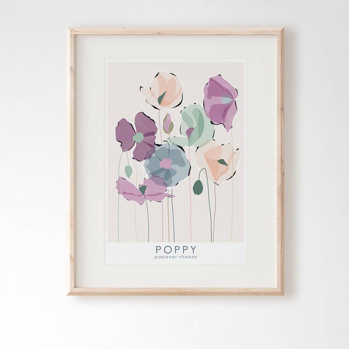 Poppy Art Print for wholesale by Rachel Mahon Print