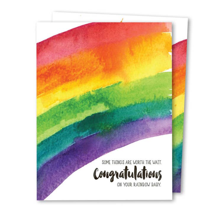 The Noble Paperie - Wholesale Baby Card - Rainbow Baby | Miscarriage IVF Congrats New Baby Shower Card