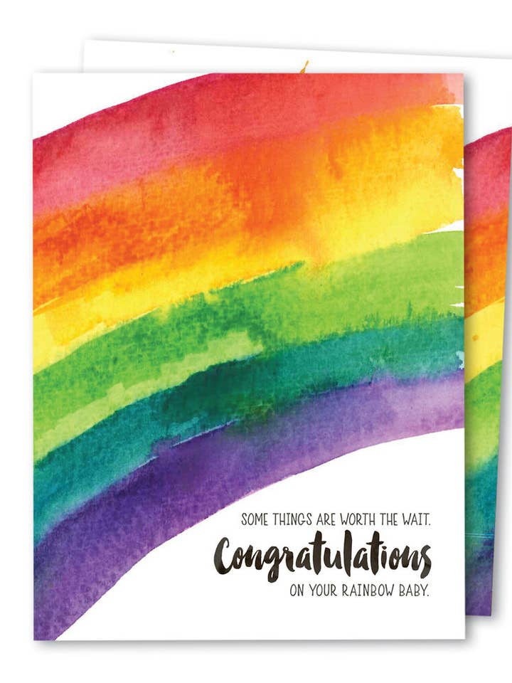 Rainbow Baby | Miscarriage IVF Congrats New Baby Shower Card for wholesale by The Noble Paperie