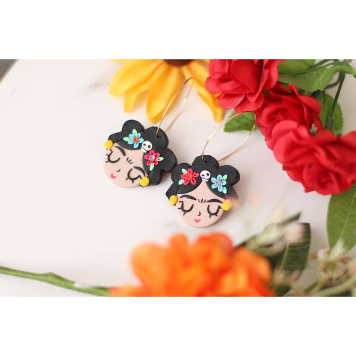 Skye Eclisse Jewelry - Wholesale Dangle Earrings - Day of The Dead Earrings, Frida Kahlo Earrings for Women2