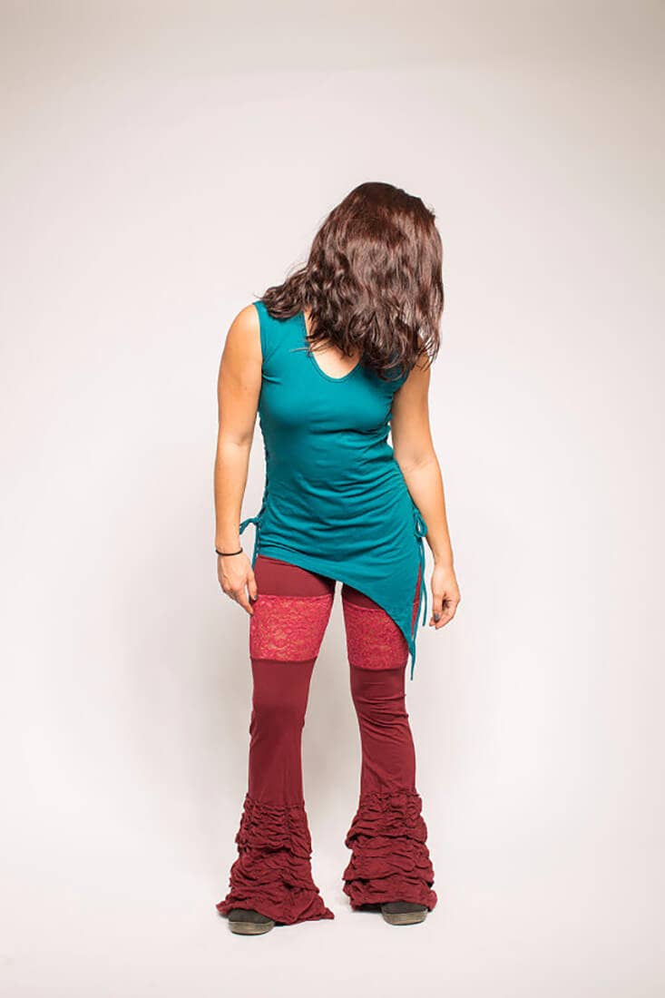 Omni Collection - Vendita all'ingrosso Pantalone - Donna - Pantaloni a zampa con volant in pizzo9