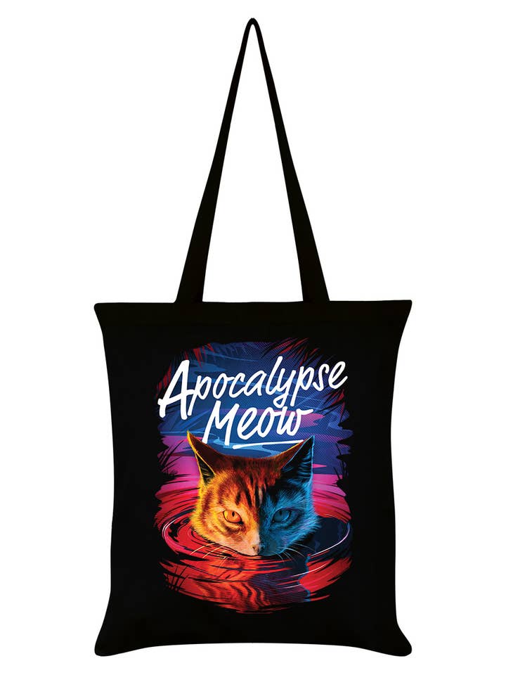 Sac fourre-tout noir Apocalypse Miaou Chats d'horreur pour la vente par Grindstore