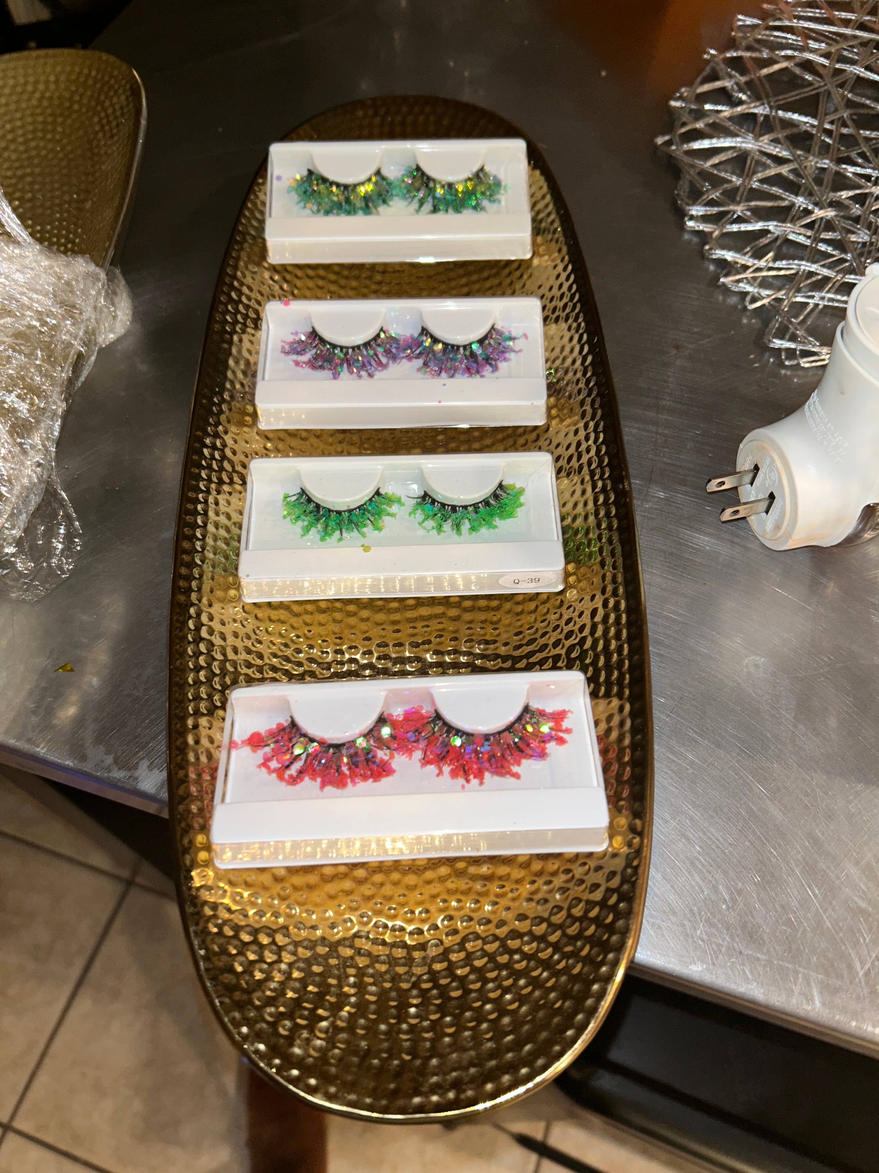 SugarQuoteMeNot LLC - Wholesale False/Fake Eyelashes - Glam Glow-in-the-Dark & Luminous Glitter Glam Eyelashes13