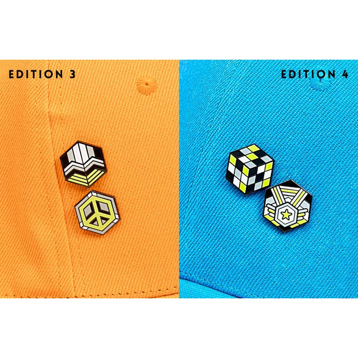 Proud Zebra - Venta al por mayor Botón/prendedor - Agender Flag - Pin de cubo de paz8