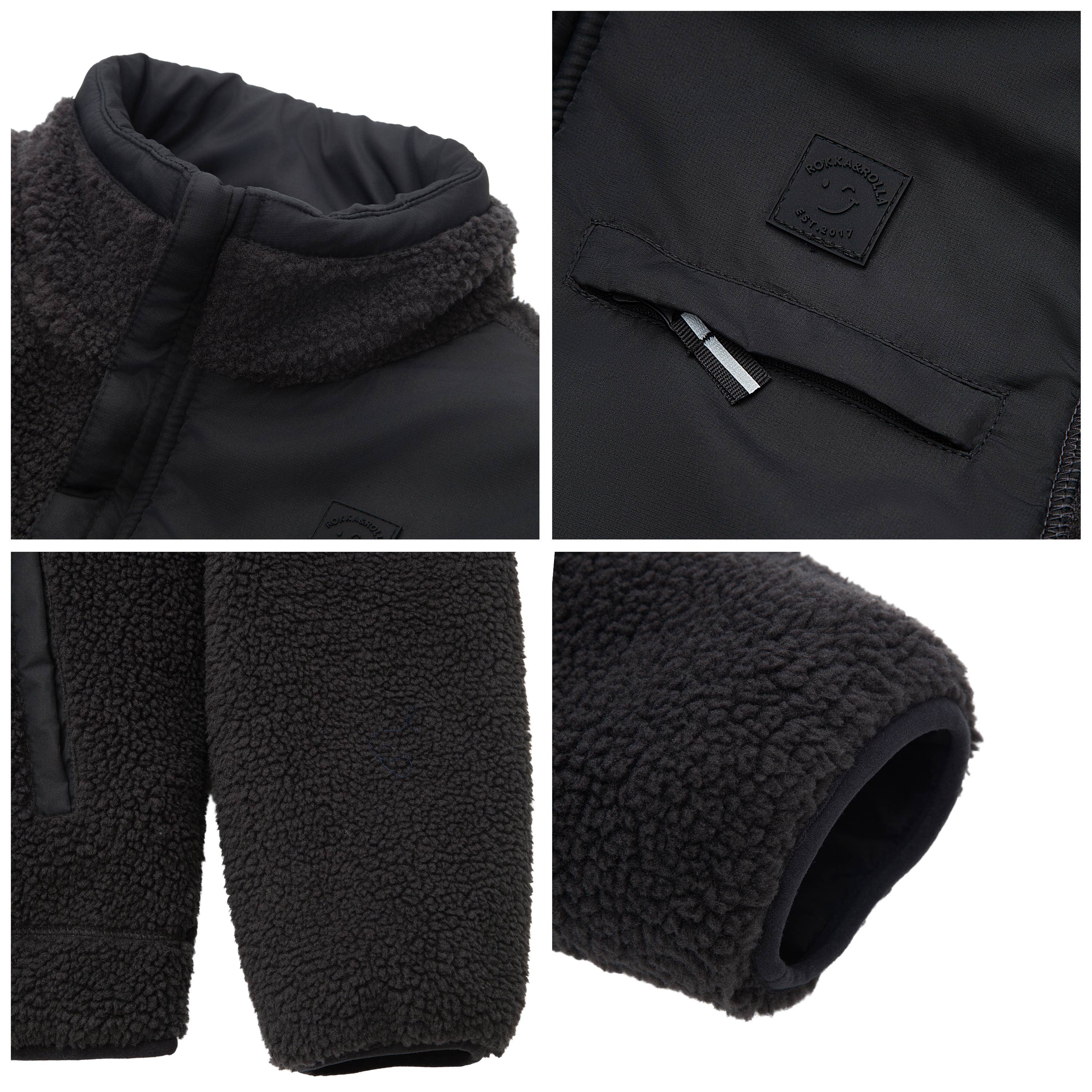 Rokka & Rolla - Wholesale Puffer Jacket - Kids - Boys' Reversible Quilted Jacket Fleece Puffer Coat23