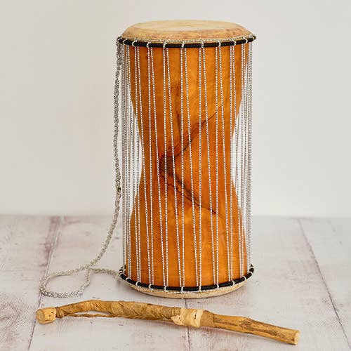 African Talking Drum Small 35cm for wholesale by Carved Culture