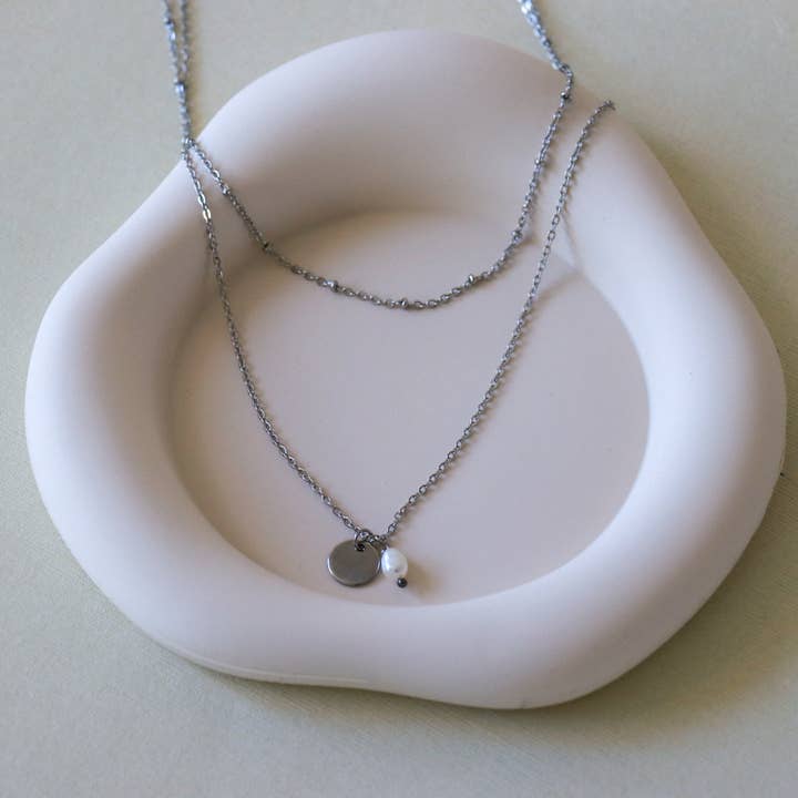 Horace Jewelry - Wholesale Pendant/Charm Necklace - Durpa layered necklace with freshwater pearl