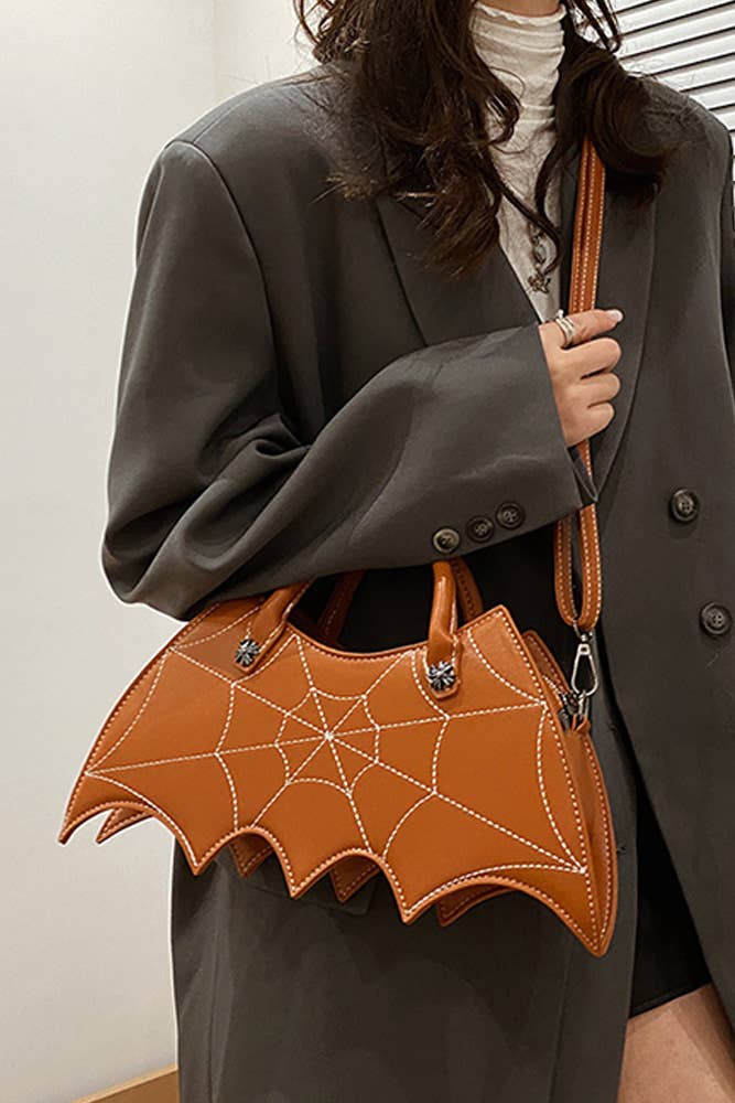 UNISHE - Wholesale Top Handle Bag - Women's - Halloween Bat PU Handbag ZK2201
