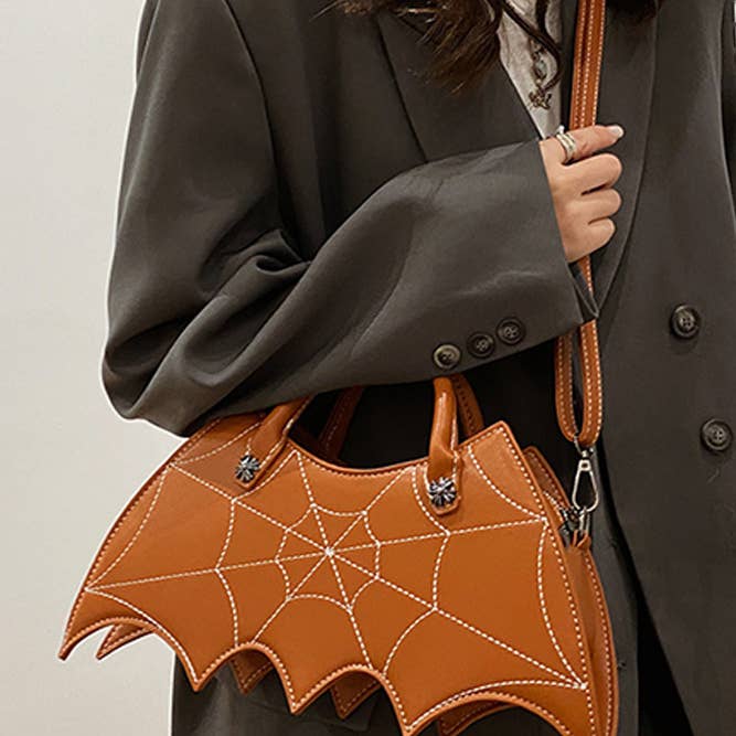 UNISHE - Wholesale Top Handle Bag - Women's - Halloween Bat PU Handbag ZK2201