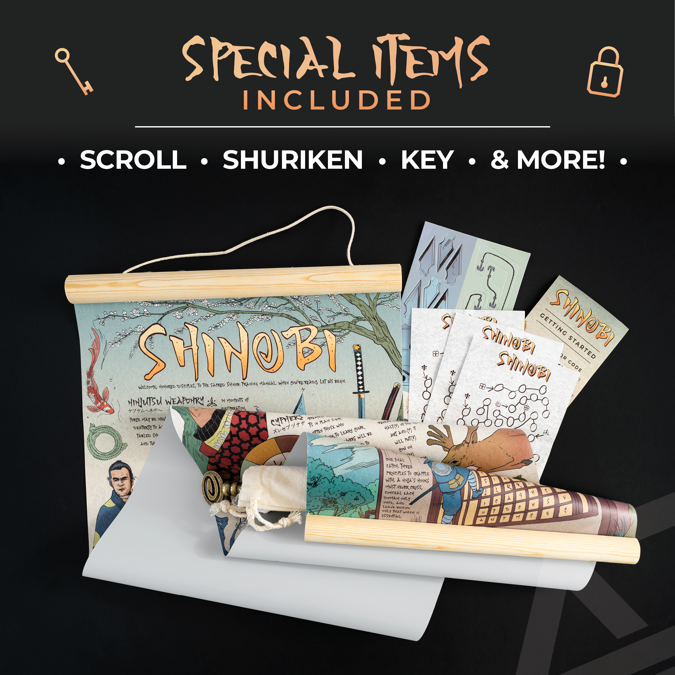 Escape Mail - Wholesale Board Game - Shinobi: The Ninja Scroll - Immersive Puzzle Adventure Game8