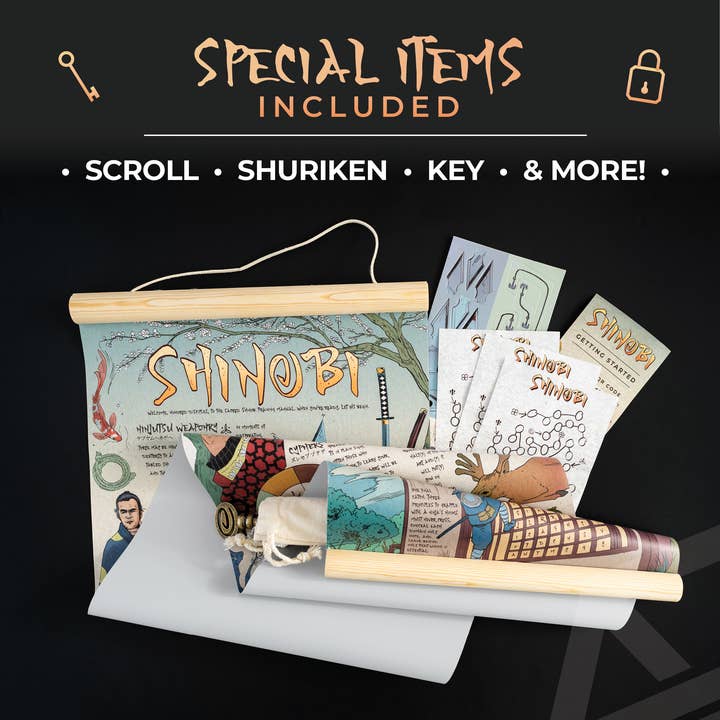 Escape Mail - Wholesale Board Game - Shinobi: The Ninja Scroll - Immersive Puzzle Adventure Game8