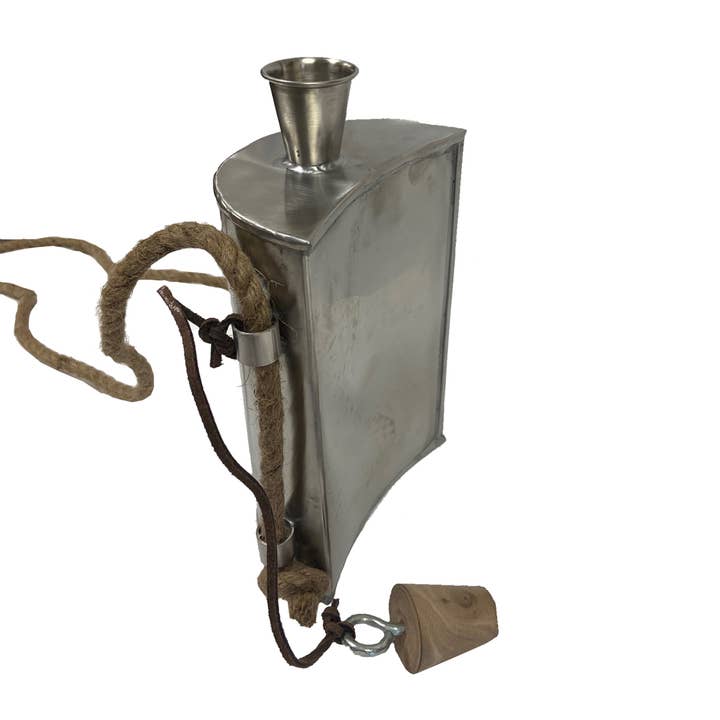 Madison Bay Co. - Historical Home Decor Reproductions - Wholesale Decorative Tabletop Object - Stainless Steel Military Canteen - Antique Vintage Style