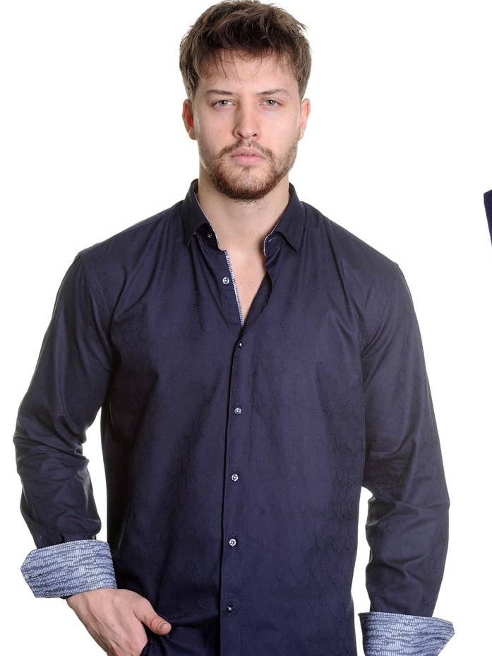 Mizumi Couture Men’s Smart Casual Shirt – Slim Fit Italian Cotton Dress Shirt for Office & Evening Wear for wholesale by Fiona Secret Closet