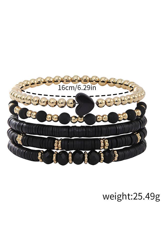 UNISHE – Engroshandel Perlearmbånd – Boho hjerte vedhæng perler armbånd MOQ 5stk ZK176912