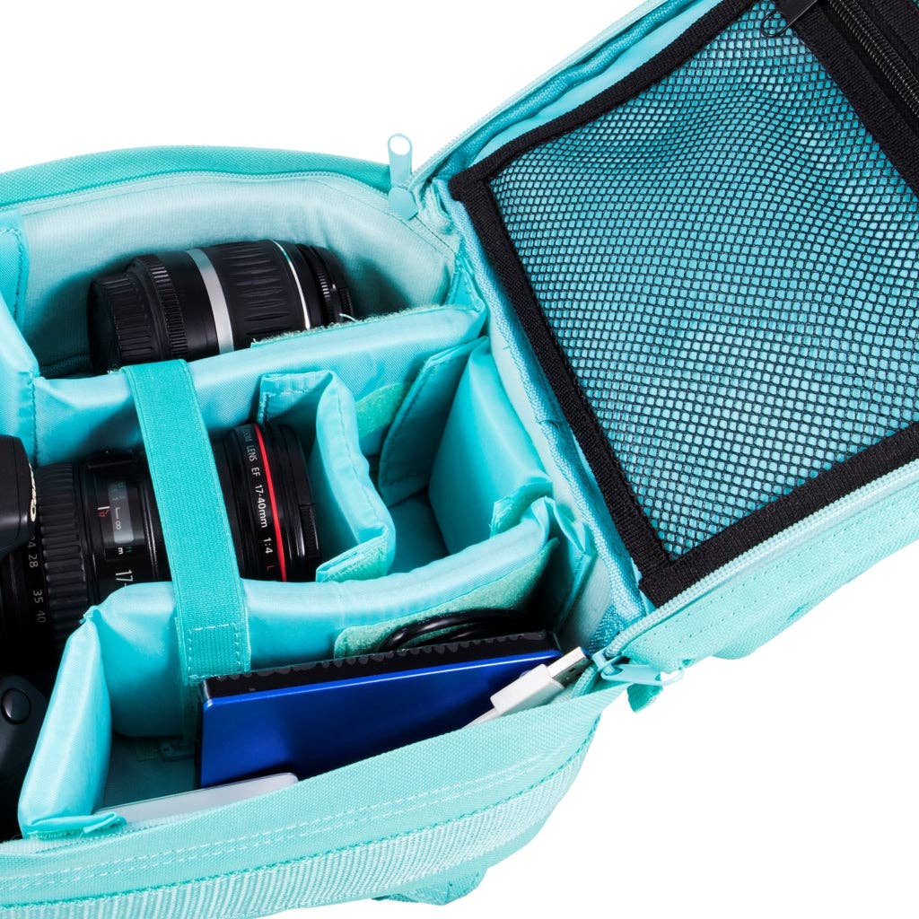Smile - Wholesale Photograph - SMART - Backpack Camera Bag for DSLR, Mirrorless and Accessories - TURQUOISE BLUE4