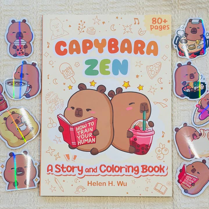 Signed Edition: Capybara Zen: A Story and Coloring Book and other Purchase Wholesale mindfulness colouring books. Free Returns & Net 60 Terms on Faire trending on Faire.