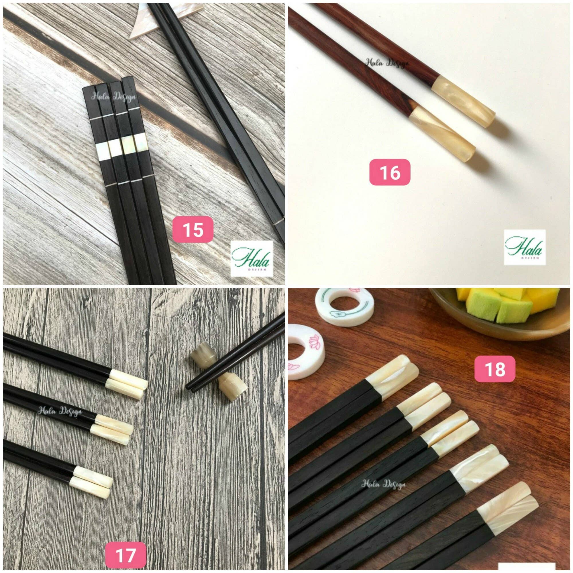 Hala Design - Wholesale Chopsticks - 01 Handmade Rosewood Chopstick Pair with Linen Cutlery Case2