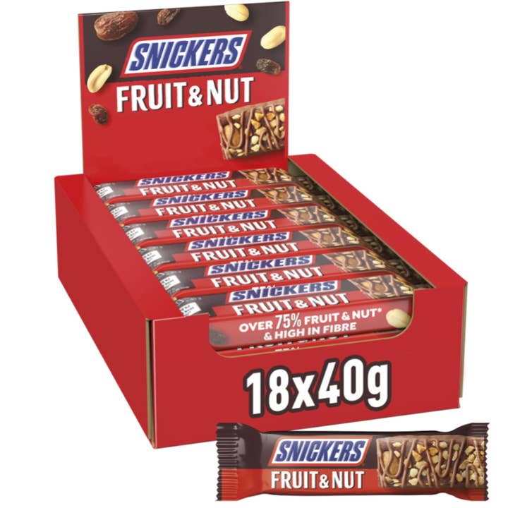 Pops Distro Inc - Wholesale Chocolate Bar - Snickers Fruit & Nut (40g) (UK) 18ct