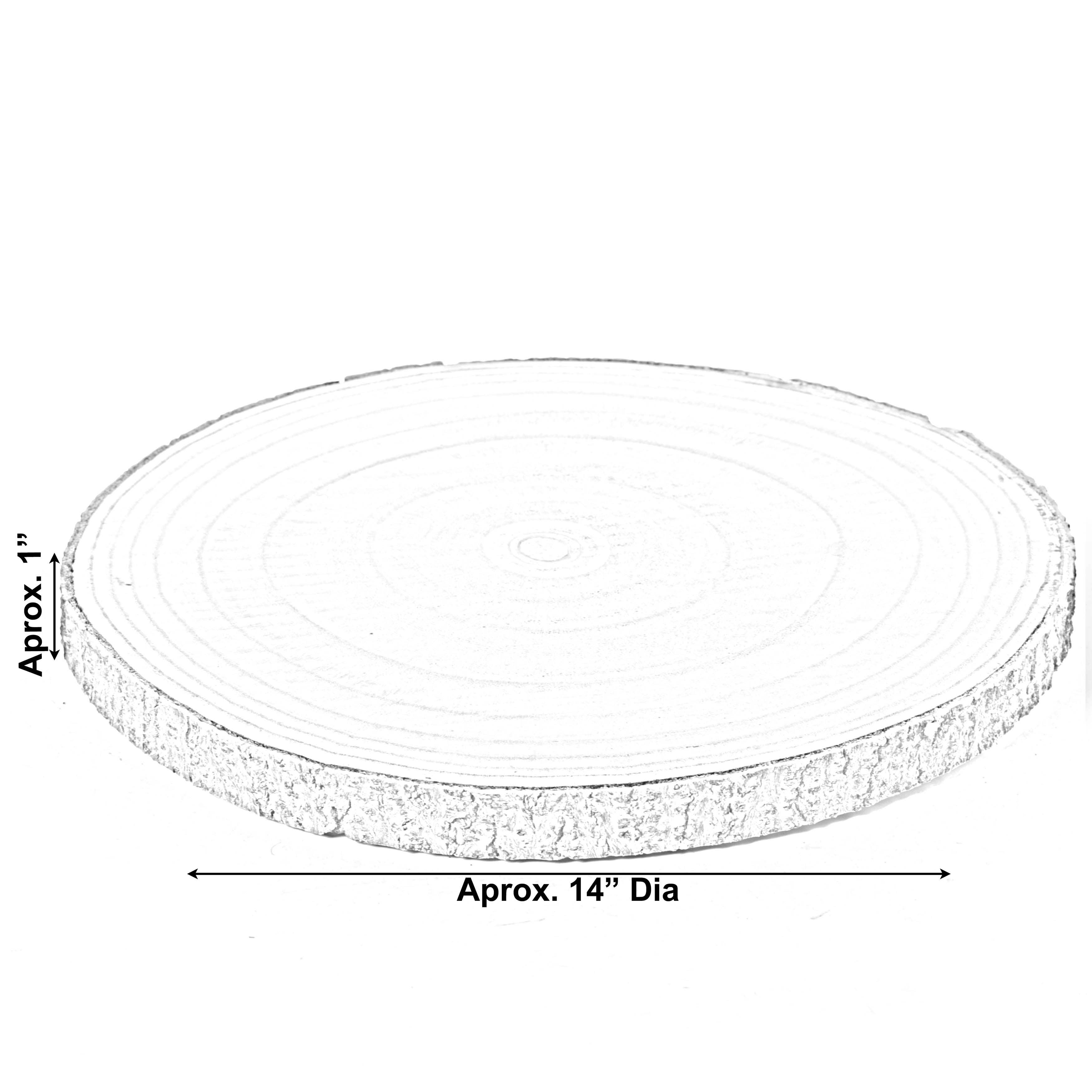 Quickway Imports - Wholesale Decorative Tray - Natural Wood Slabs Rustic Ornament Slice Tray Table Charger14