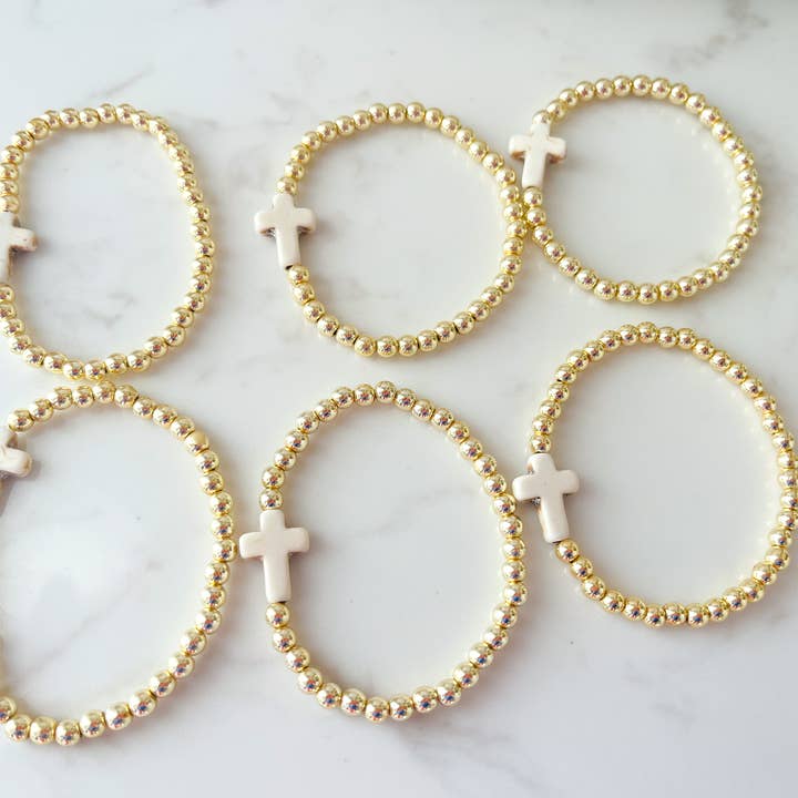 KyleLauren - Wholesale Beaded Bracelet - Kids - Children's Cross Bracelet