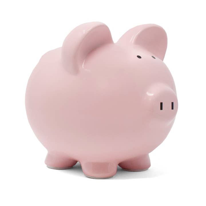 Large Pink Ceramic Piggy Bank for wholesale by Child To Cherish®
