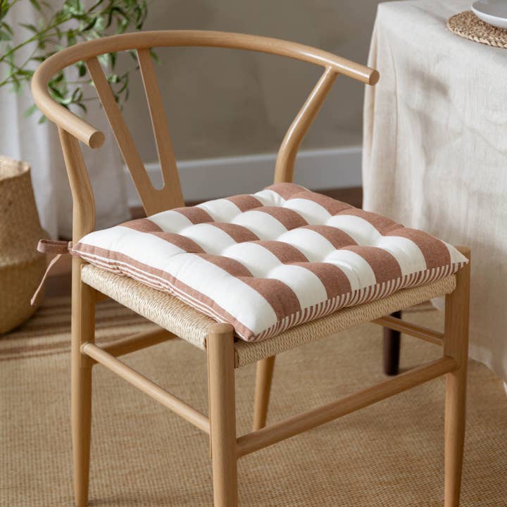 Hayle 2 Pack Striped Cotton Seat Pad Cushion Pecan and other Purchase Wholesale arredo giardino. Free Returns & Net 60 Terms on Faire trending on Faire.