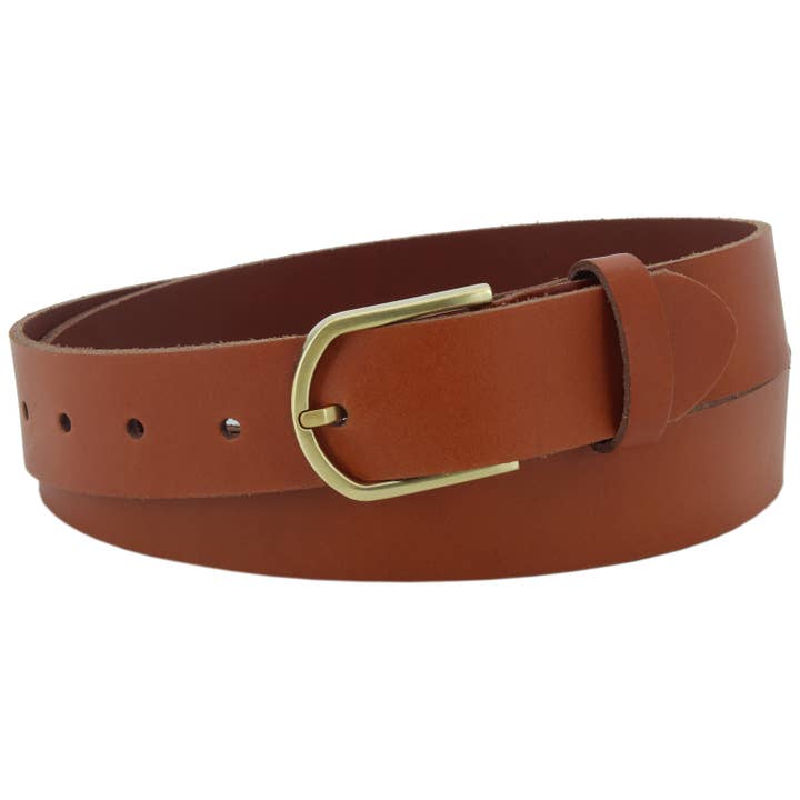 35 mm bälte tillverkat i Tyskland EH414-PL cognac för wholesale av A-Venten GmbH