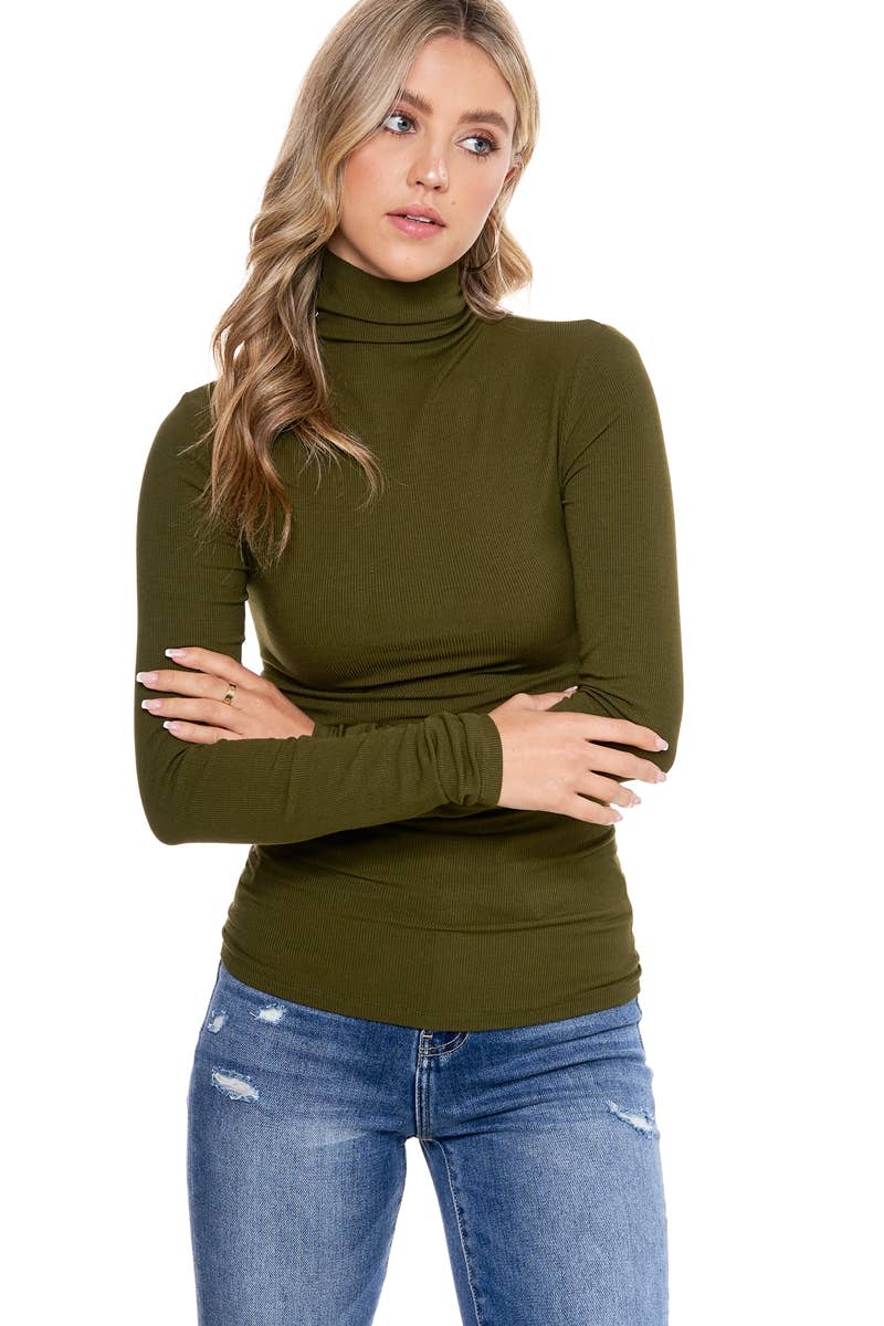 Zutter - Wholesale Knit Top - Women's - RIBBED L/S TURTLE NECK TOP6