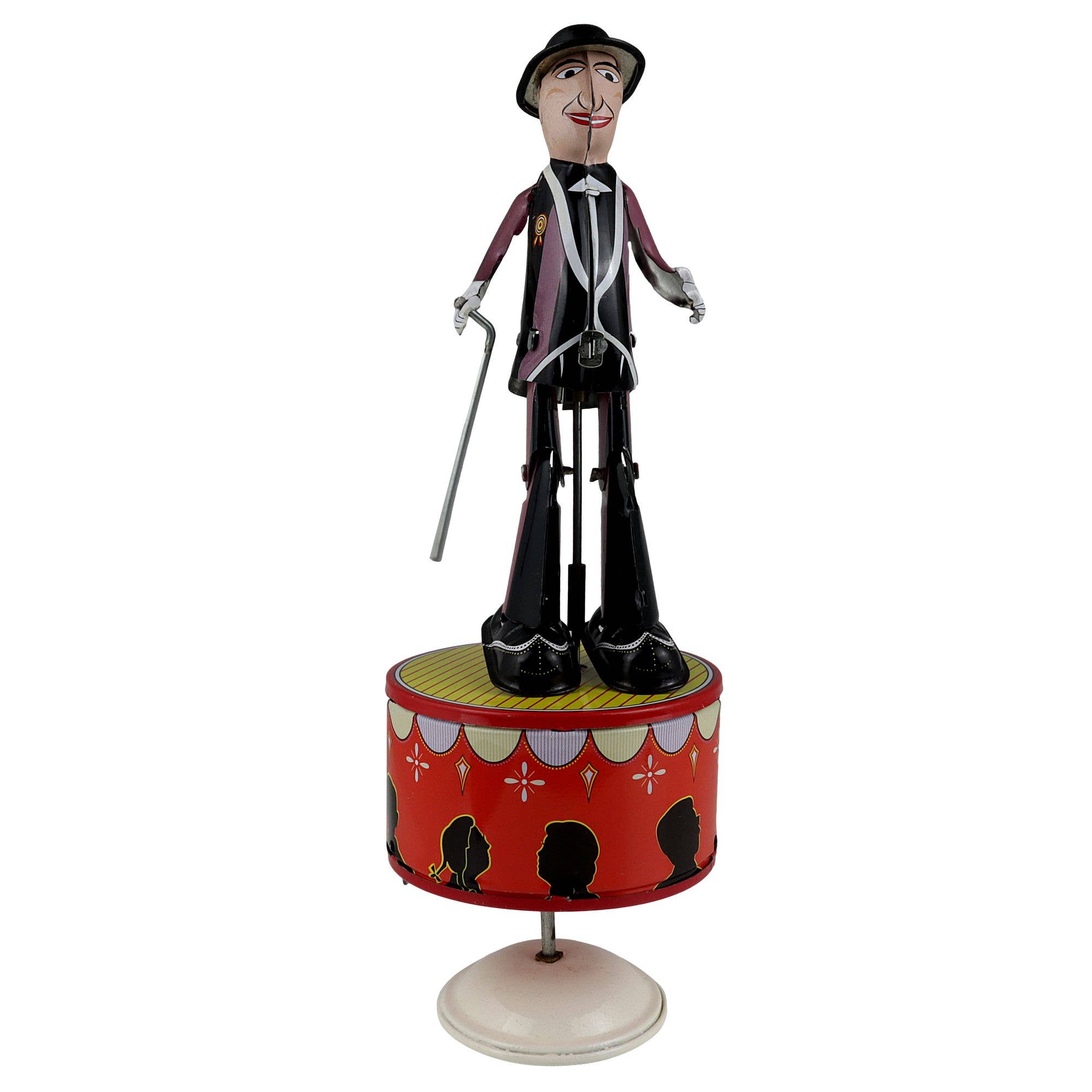 Tribal Trade GmbH – Brinquedo clássico - Crianças por atacado – Torneira de brinquedo de lata chapa de metal preto roxo sapateiro dançarino1