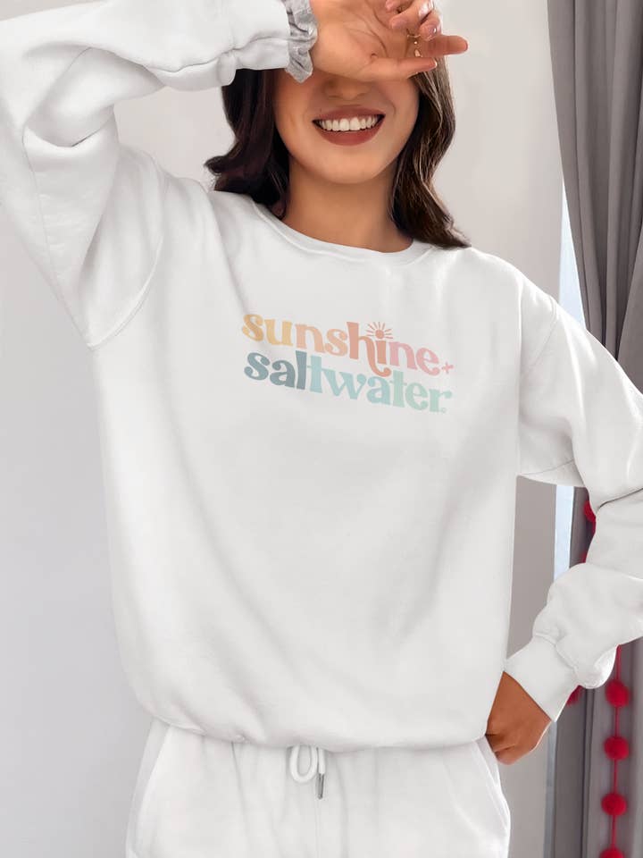 Sunshine + Saltwater - Wholesale Graphic Sweatshirt - Women's - Sunshine + Saltwater Beach Sweatshirt