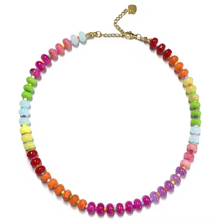 Rainbow Beaded Necklaces for wholesale by Curated By Suarez