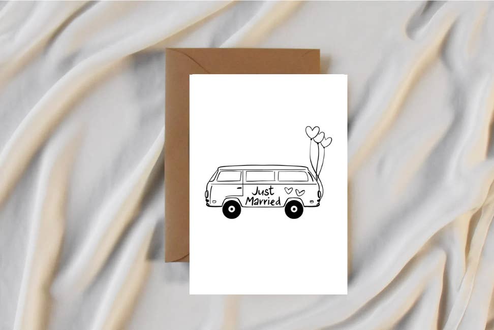 Party Collective - Wholesale Wedding Card - Just Married Card
