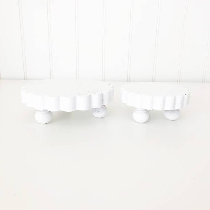Foundations Decor - Wholesale Desk Riser - Foundations Decor Mini Scalloped Risers (Set of 2)