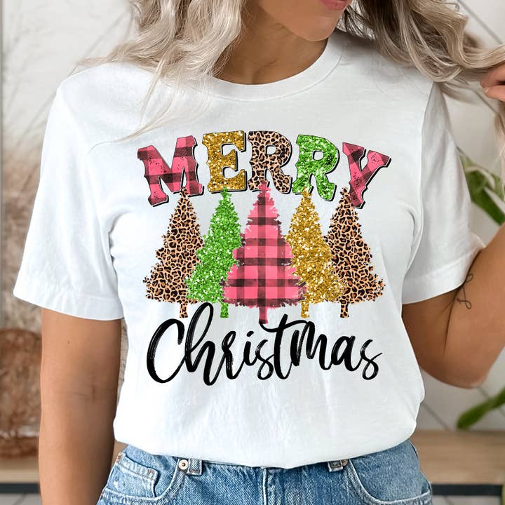 T-SHIRT MET PRINT VOOR KERSTMIS voor wholesale door Bar B Tees