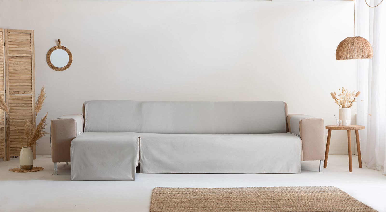 GAMUSI - Wholesale Chair/Sofa Slipcover - Smooth cotton plain sofa cover ALICANTE31