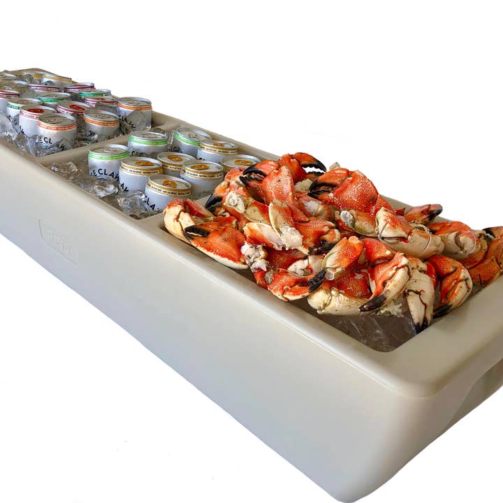 REVO Coolers - Wholesale Cooler/Cooler Bag - REVO Party Barge Cooler | Greige Mist | Made in USA