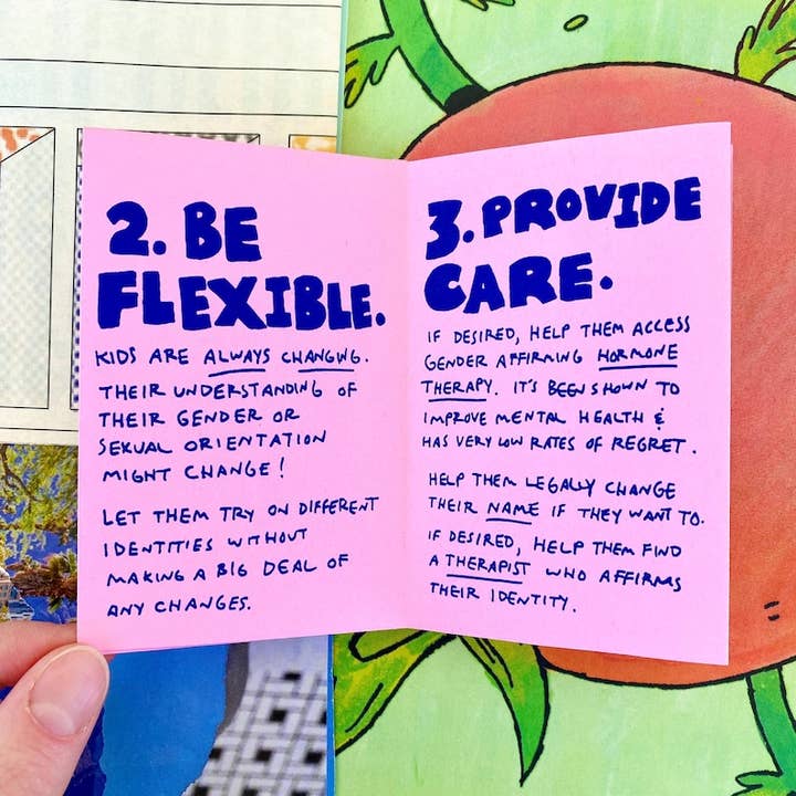 Pleasure Pie - Wholesale Book - Adult - How To Support Your Queer Kid zine | LGBTQ+ Gay Lesbian Bisexual Pansexual Trans youth parent2