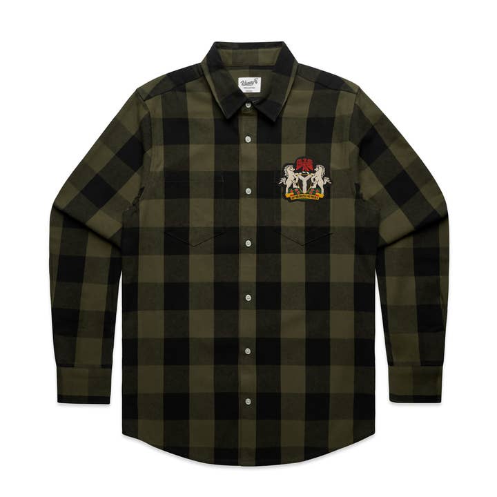 Camicia a quadri con stemma della Nigeria per la vendita all'ingrosso da parte di Varsity54
